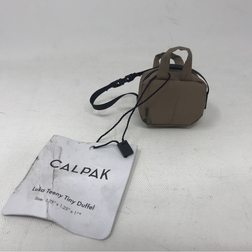 Calpak Luka Teeny Tiny Duffel Bag Charm, Size 1.75" x 1.25" x 1" - Chocolate